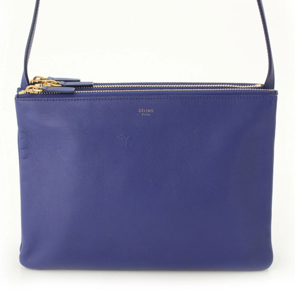 Celine Trio Shoulder Bag Blue